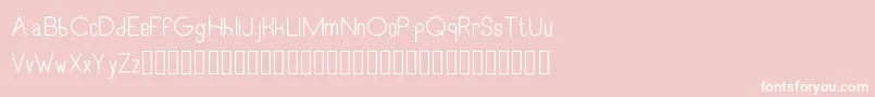 フォントRecinosscriptLight – ピンクの背景に白い文字