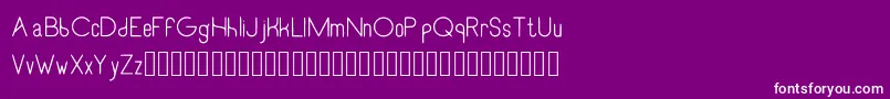 RecinosscriptLight-Schriftart – Weiße Schriften auf violettem Hintergrund