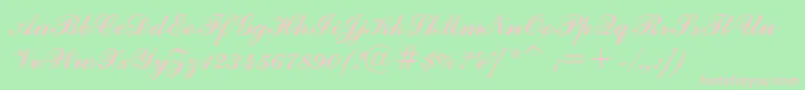Police CommercialScriptBt – polices roses sur fond vert