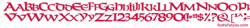 フォントWeekendertype123Bold – 赤い文字