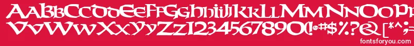 フォントWeekendertype123Bold – 赤い背景に白い文字