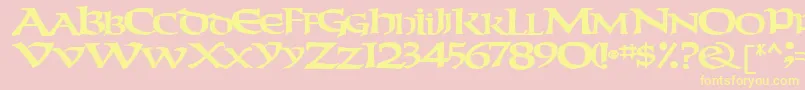 Weekendertype123Bold Font – Yellow Fonts on Pink Background