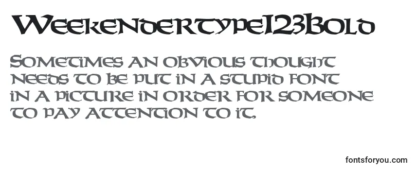 Weekendertype123Bold Font