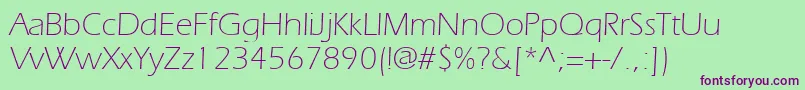 Шрифт ItcErasLtLight – фиолетовые шрифты на зелёном фоне