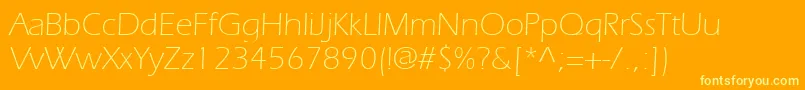 ItcErasLtLight Font – Yellow Fonts on Orange Background