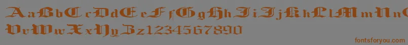 LoosingMemory Font – Brown Fonts on Gray Background