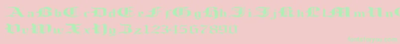 LoosingMemory Font – Green Fonts on Pink Background