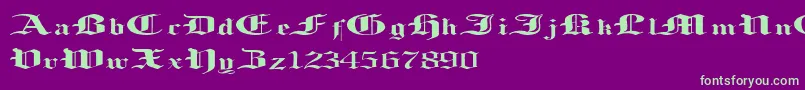 LoosingMemory Font – Green Fonts on Purple Background