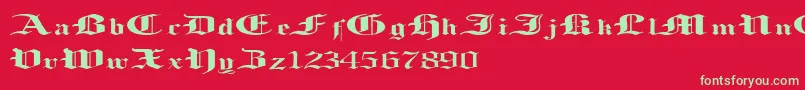 LoosingMemory Font – Green Fonts on Red Background