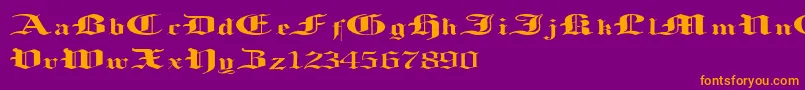 LoosingMemory Font – Orange Fonts on Purple Background