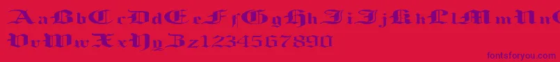 LoosingMemory Font – Purple Fonts on Red Background