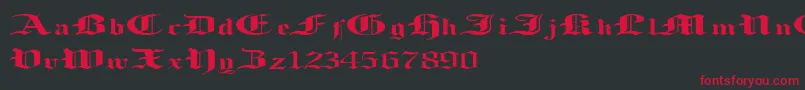LoosingMemory Font – Red Fonts on Black Background