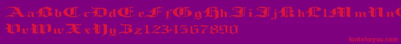 LoosingMemory Font – Red Fonts on Purple Background