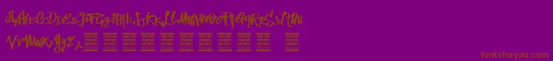 VtksStreetVision Font – Brown Fonts on Purple Background