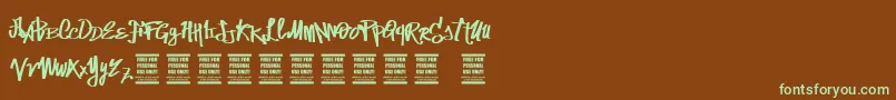 VtksStreetVision Font – Green Fonts on Brown Background