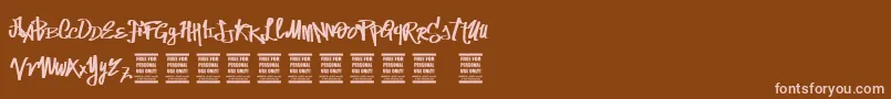 VtksStreetVision Font – Pink Fonts on Brown Background