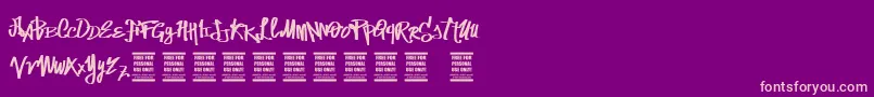 VtksStreetVision Font – Pink Fonts on Purple Background
