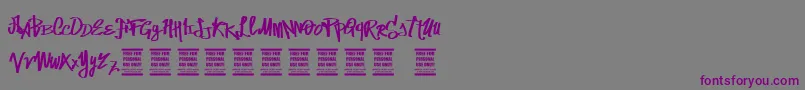 VtksStreetVision Font – Purple Fonts on Gray Background