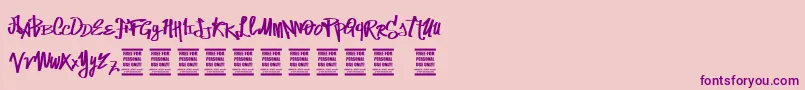 VtksStreetVision Font – Purple Fonts on Pink Background
