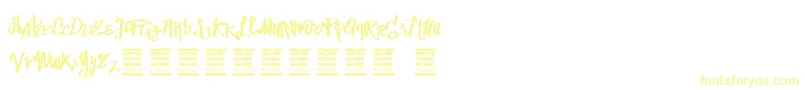 VtksStreetVision Font – Yellow Fonts on White Background