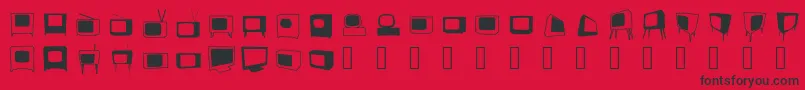 Bonohadavision Font – Black Fonts on Red Background