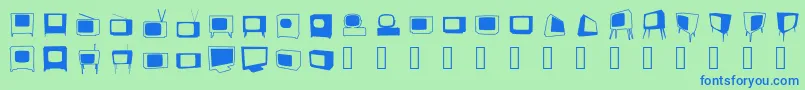 Bonohadavision Font – Blue Fonts on Green Background