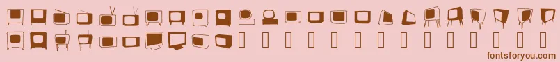 Bonohadavision Font – Brown Fonts on Pink Background