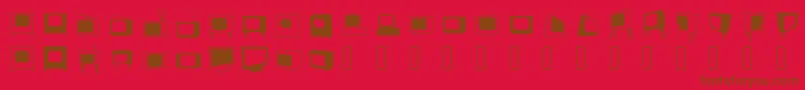 Шрифт Bonohadavision – коричневые шрифты на красном фоне