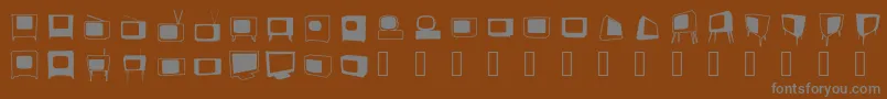 Bonohadavision Font – Gray Fonts on Brown Background