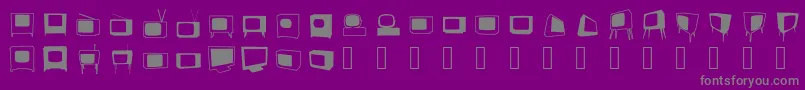fuente Bonohadavision – Fuentes Grises Sobre Fondo Morado