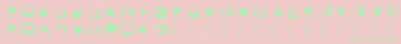 Bonohadavision Font – Green Fonts on Pink Background