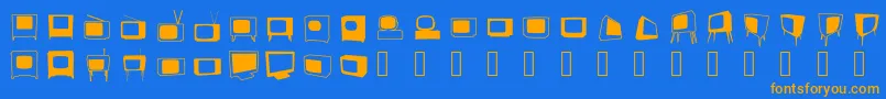 Bonohadavision Font – Orange Fonts on Blue Background