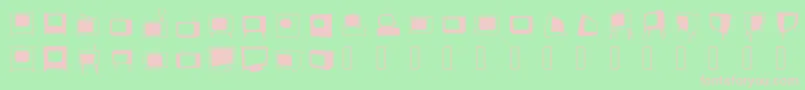 Шрифт Bonohadavision – розовые шрифты на зелёном фоне