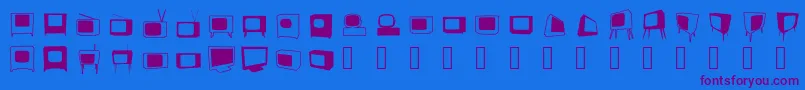Bonohadavision Font – Purple Fonts on Blue Background