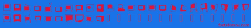 Bonohadavision Font – Red Fonts on Blue Background