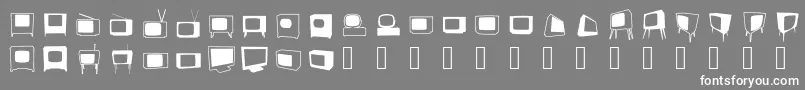 Fonte Bonohadavision – fontes brancas em um fundo cinza