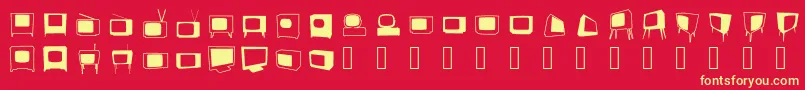 Bonohadavision Font – Yellow Fonts on Red Background