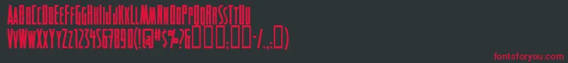Detectives Font – Red Fonts on Black Background