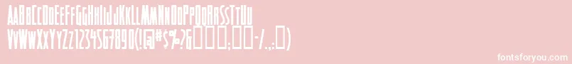 フォントDetectives – ピンクの背景に白い文字