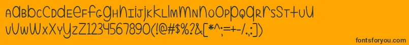 ALittleMixedUp Font – Black Fonts on Orange Background
