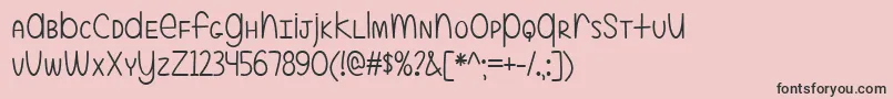 ALittleMixedUp Font – Black Fonts on Pink Background