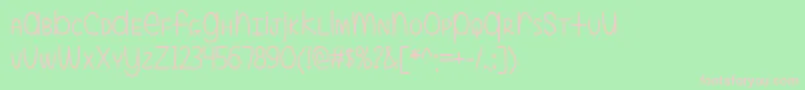 ALittleMixedUp Font – Pink Fonts on Green Background