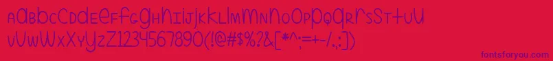 ALittleMixedUp Font – Purple Fonts on Red Background
