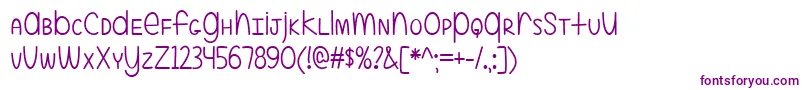 ALittleMixedUp Font – Purple Fonts on White Background