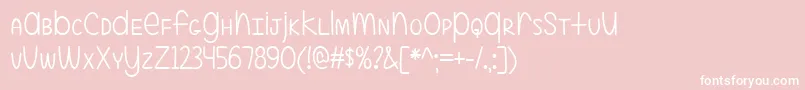 ALittleMixedUp Font – White Fonts on Pink Background