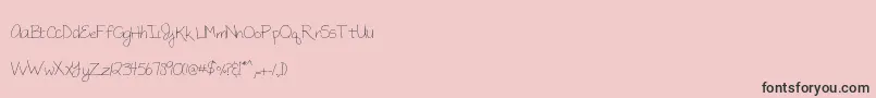 MtfMegan Font – Black Fonts on Pink Background