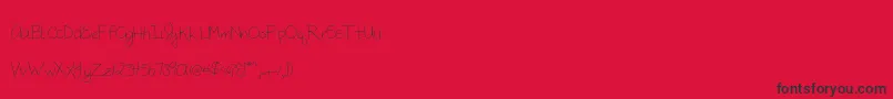 MtfMegan Font – Black Fonts on Red Background