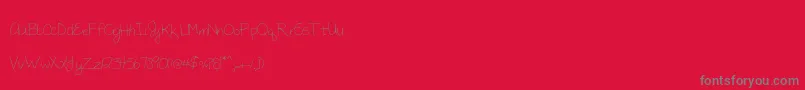 MtfMegan Font – Gray Fonts on Red Background