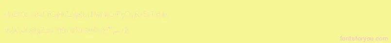 MtfMegan Font – Pink Fonts on Yellow Background