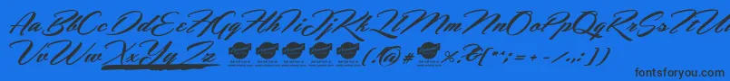 HemmetPersonalUseOnly Font – Black Fonts on Blue Background